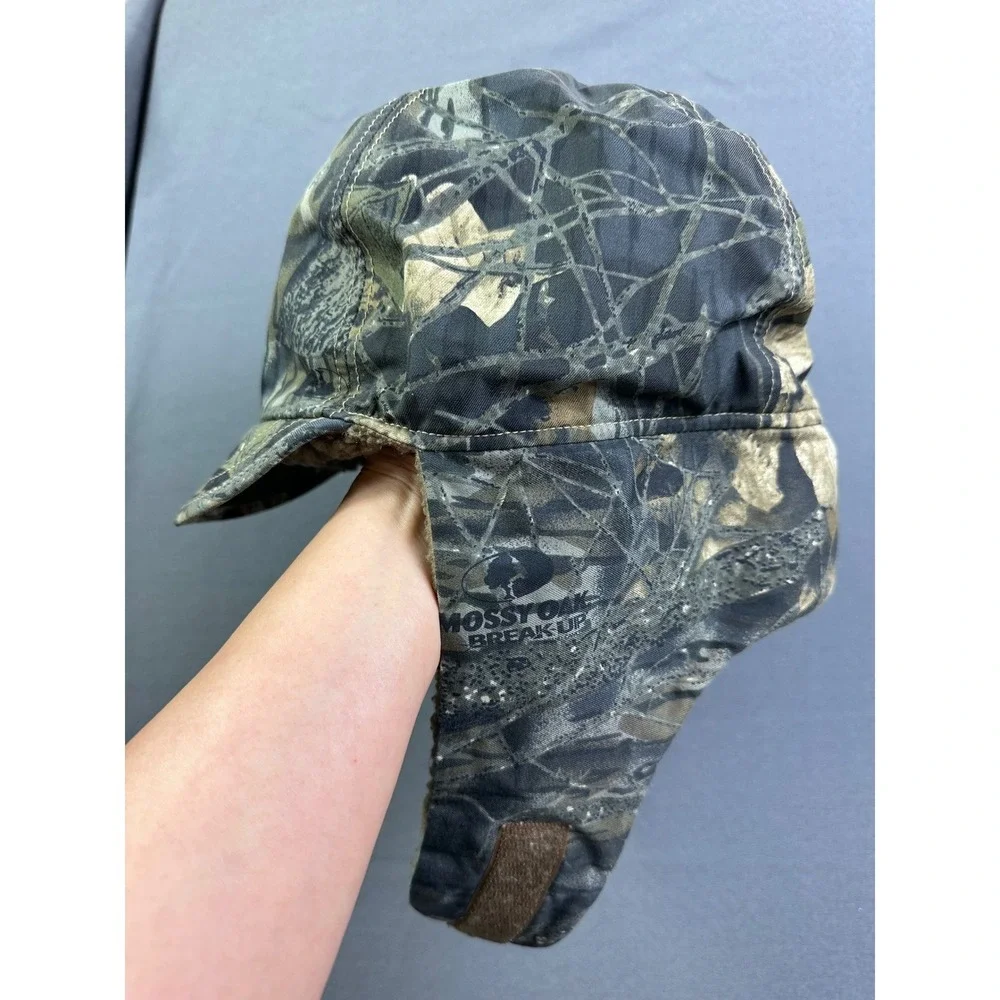 Columbia Mossy Oak Camo Trapper Hat Sherpa Lined Ear Flap Hunting‎ Cap Men's XXL